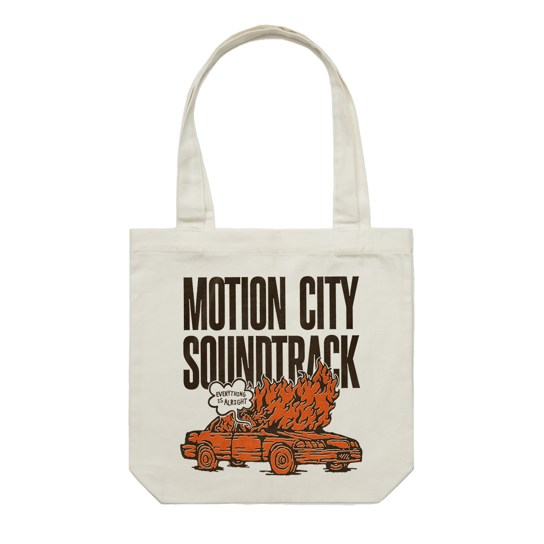 Burning Car Tote